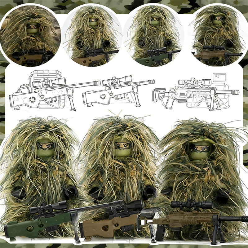 Lego Minifigure Holder - Figuras de Soldados da Série Militar,