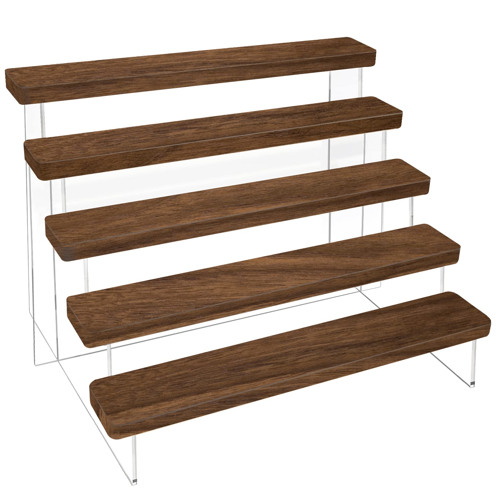 Pop Display Shelf - Risers acrílico Display Shelf, Madeira Display