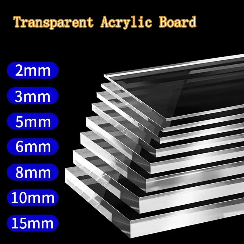 Display Case Acrylic - Placa de plexiglass transparente acrílico transparente