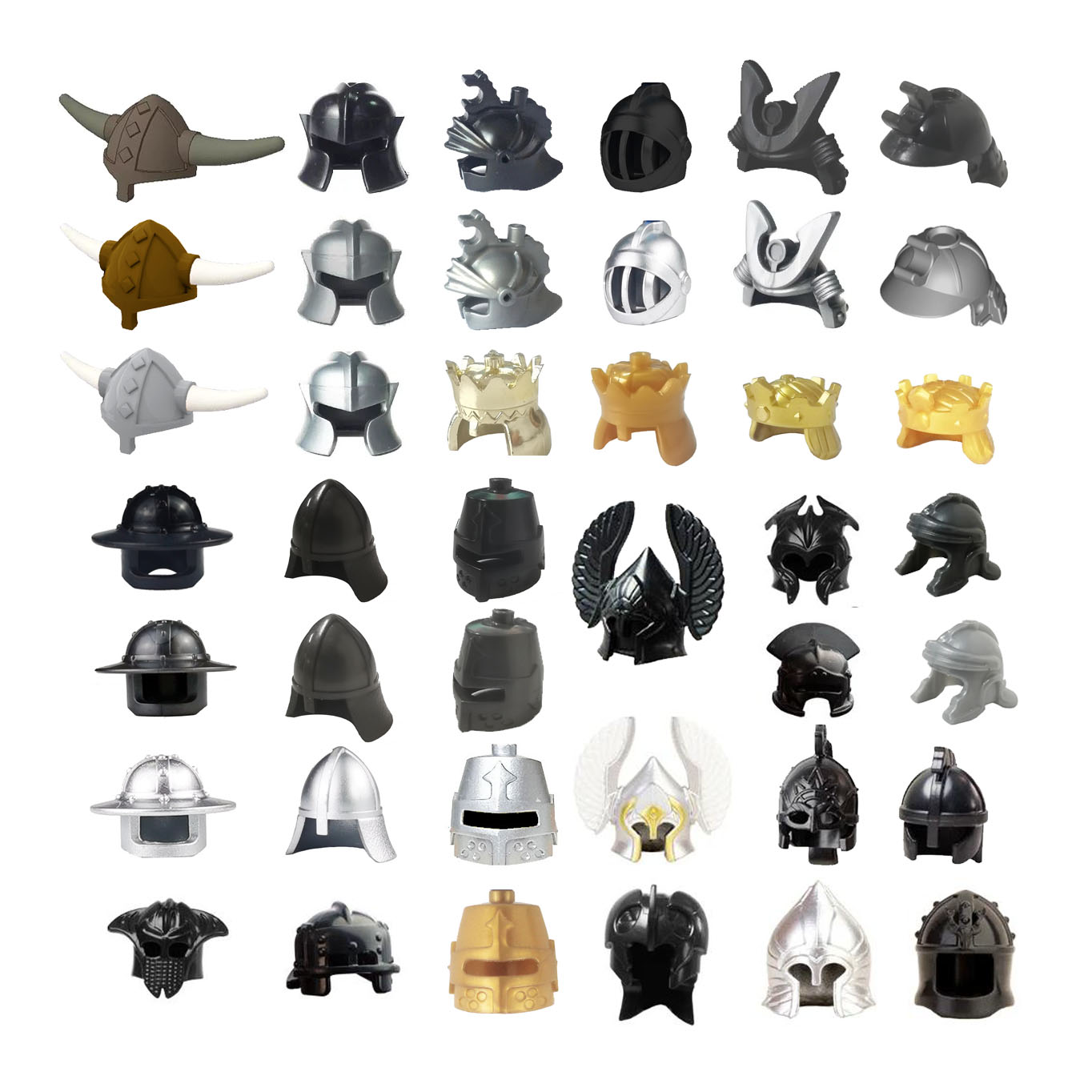 Lego Minifigure Holder - Viking pirata idade megafone chapéu cavaleiro