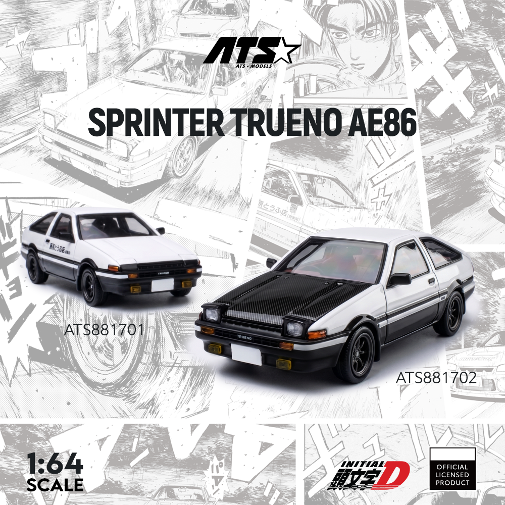 Die Cast Car 1 64 - *Pré-venda* ATS 1:64 Sprinter Trueno AE86