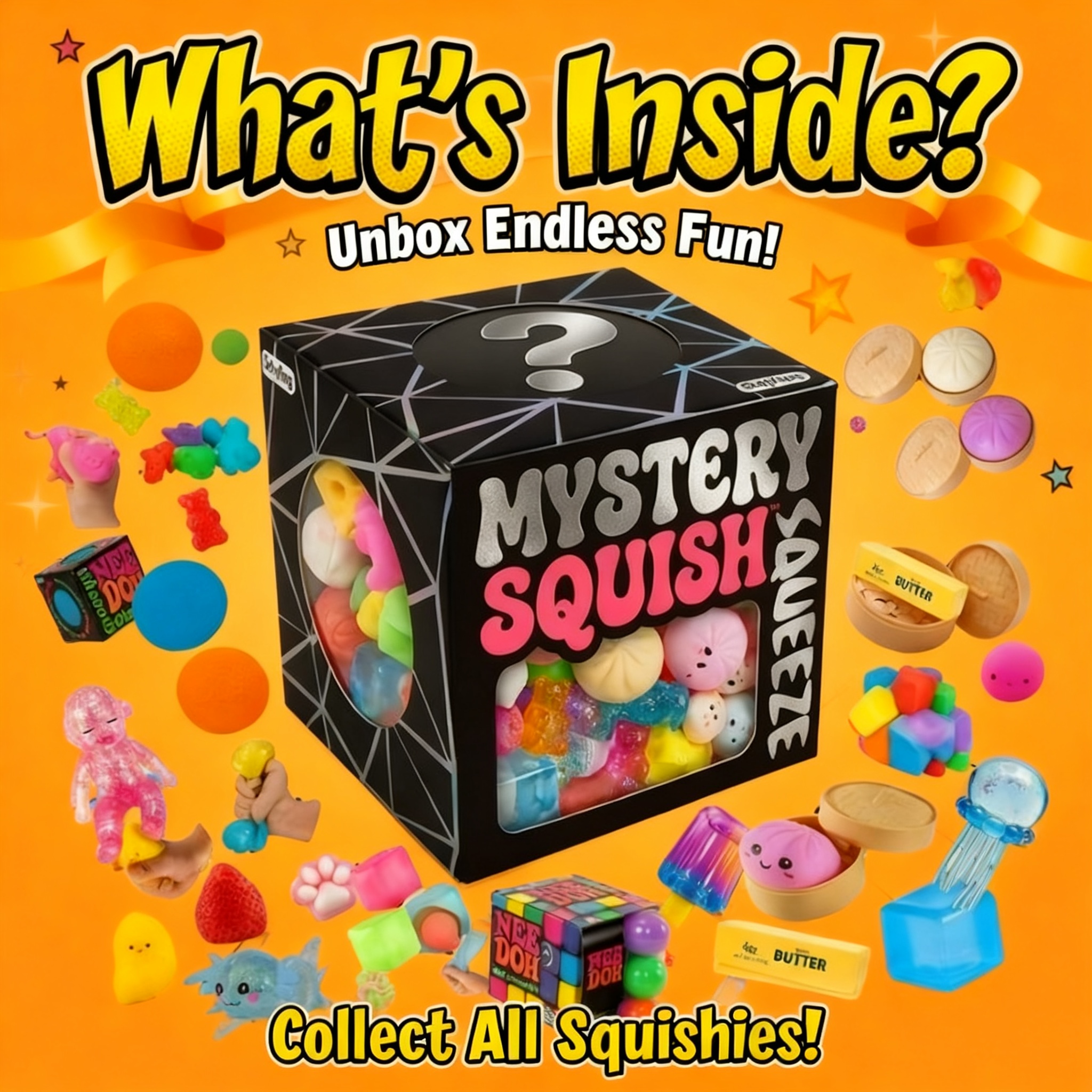 Mystery Box Blind Bag - Brinquedos Fidget Fofos para Alívio do