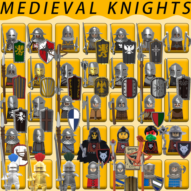 Lego Minifigure Holder - Blocos de construção da série cavaleiro
