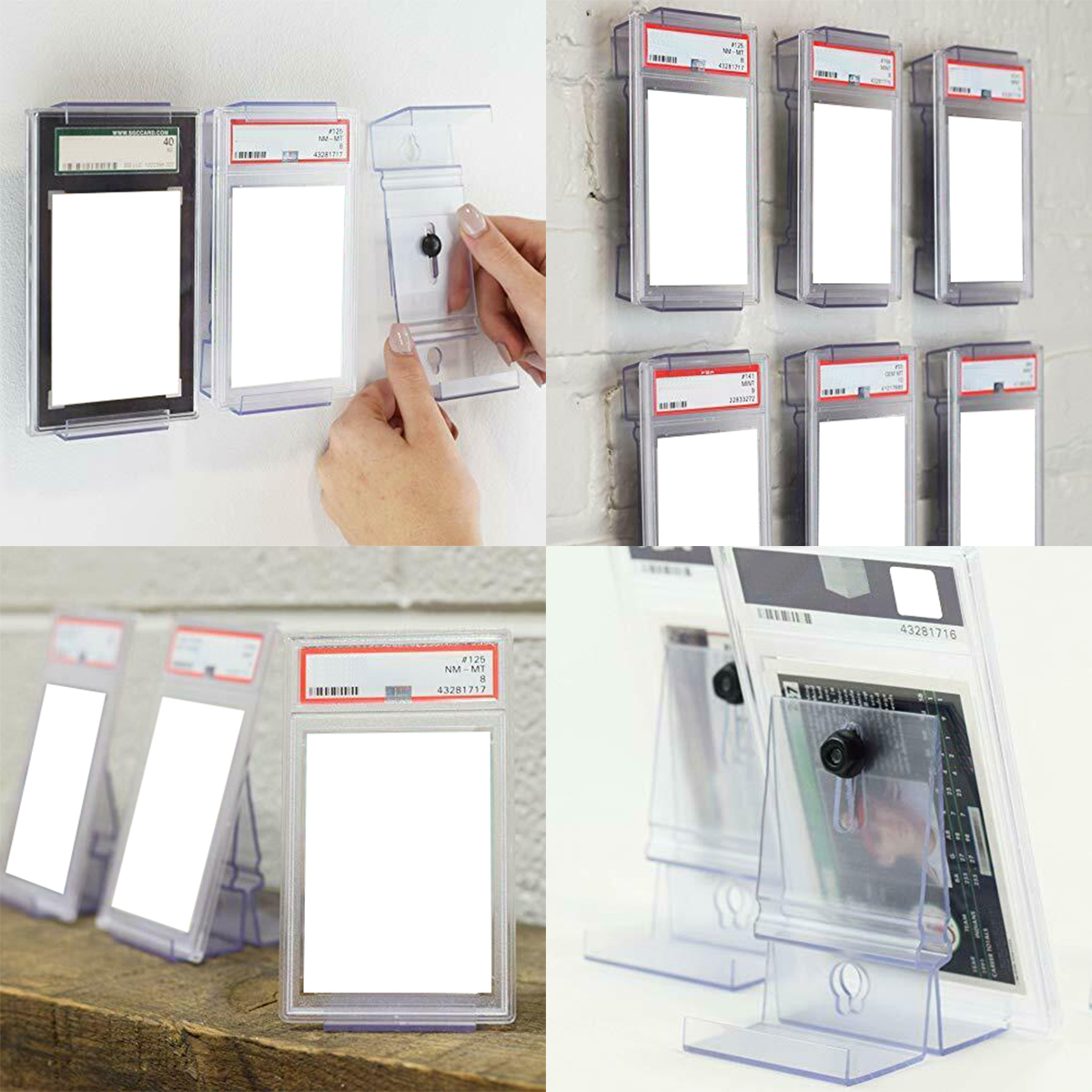 Graded Card Display - Suporte de Parede e Mesa para