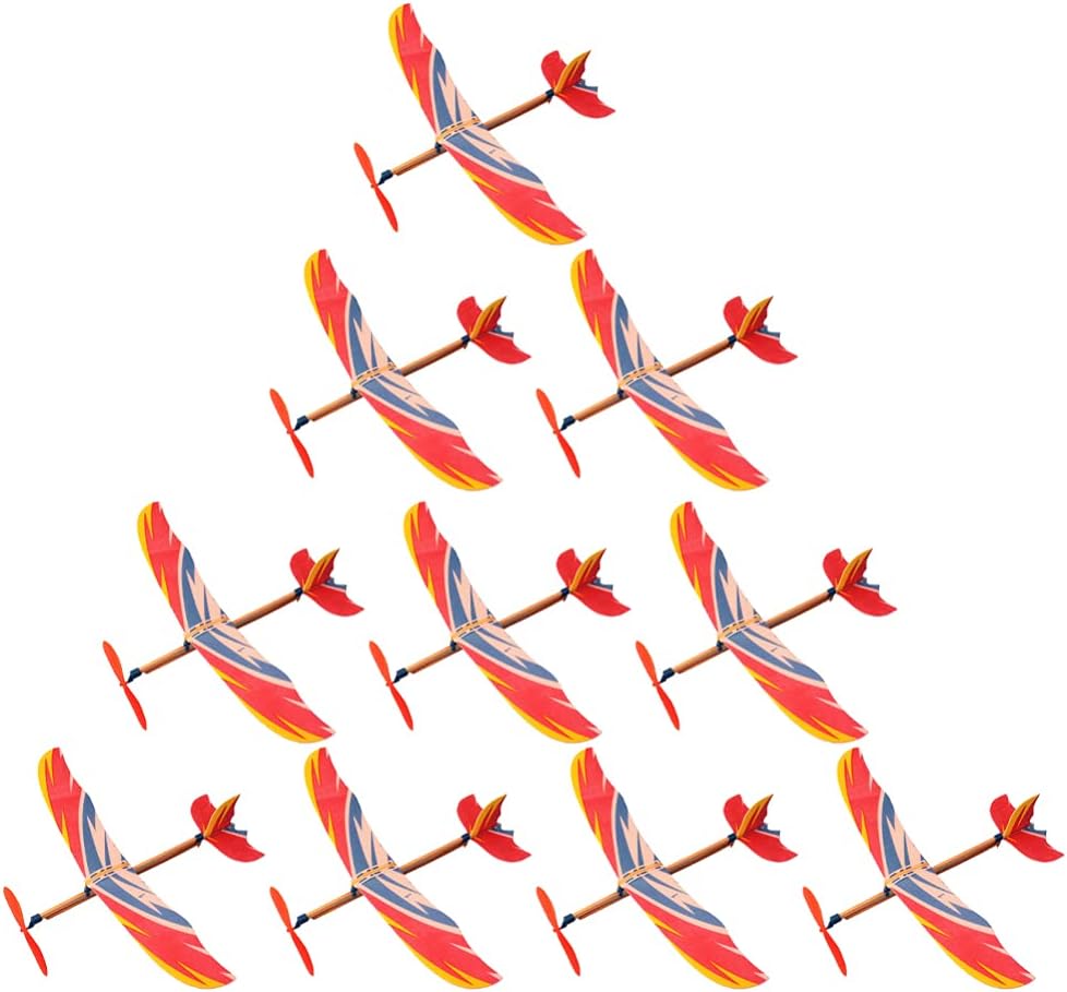 Model Airplane Plastic - 5/10 pçs elástico alimentado avião modelo