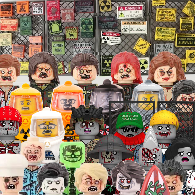 Lego Minifigure Holder - MOC Figuras de Zumbis da Cidade,
