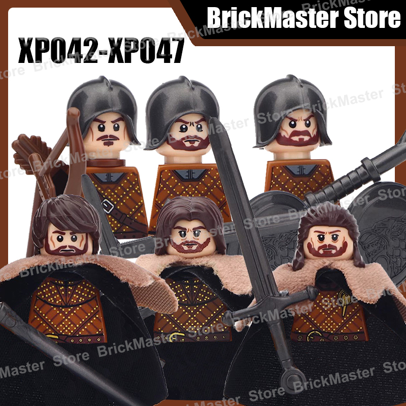 Lego Minifigure Holder - Moc medieval militar cavaleiro guerreiro soldado