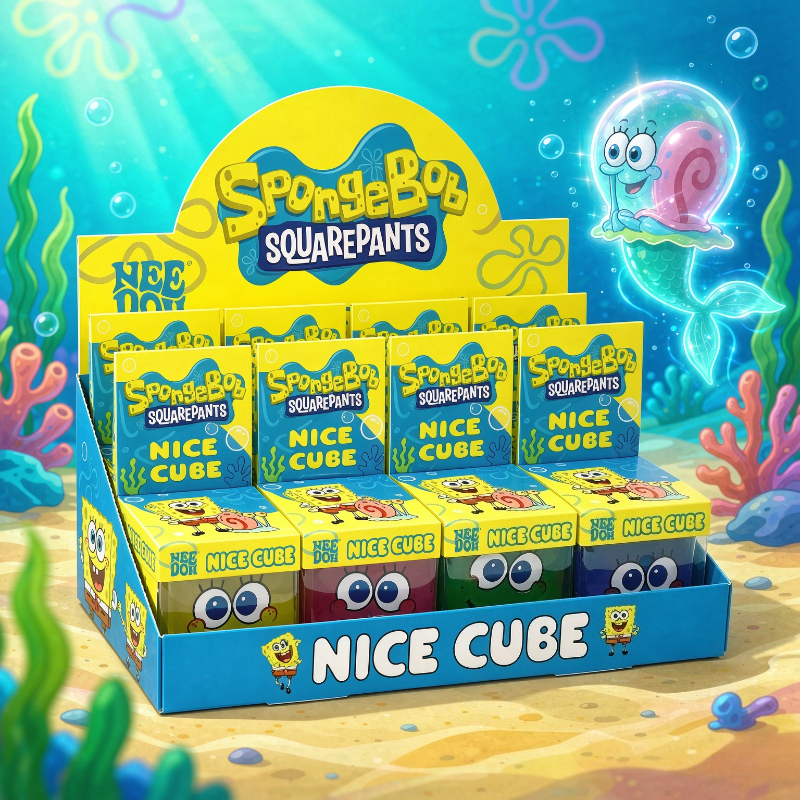 Fidget Cube Original - Cubo Squishy do Bob Esponja em