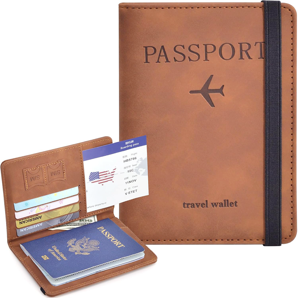 Card Top Loader - Porta-passaporte, capa para passaporte com compartimento