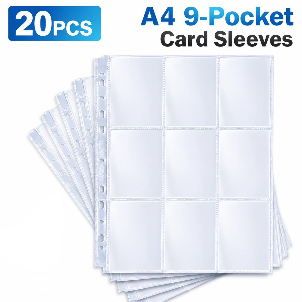 Trading Card Binder - 20 unidades de protetores de cartão