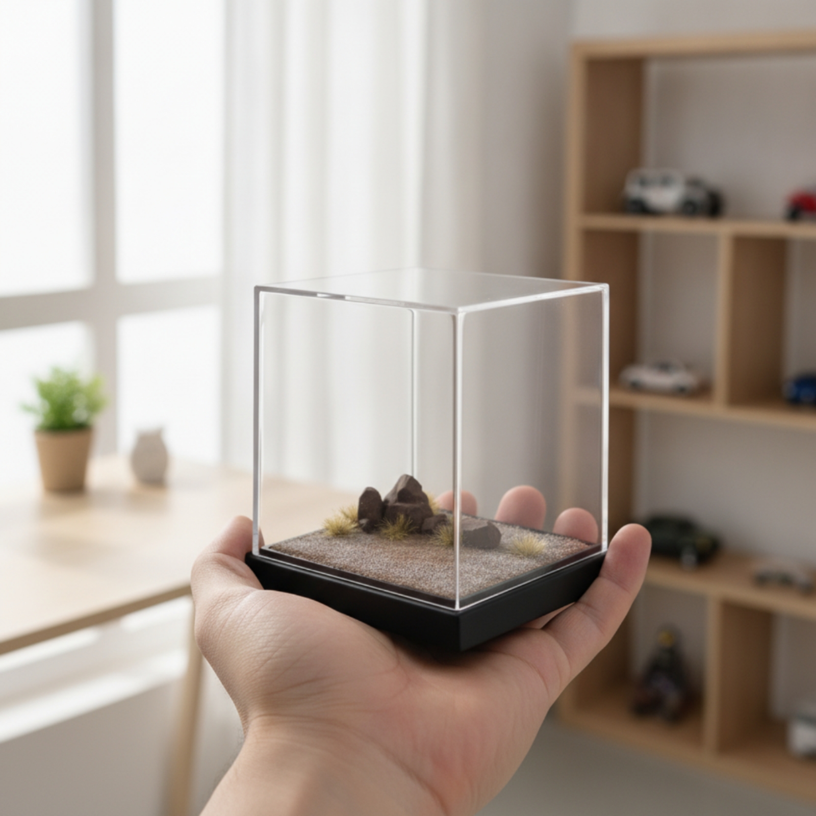 Display Case Acrylic - Base para Diorama com Tampa de