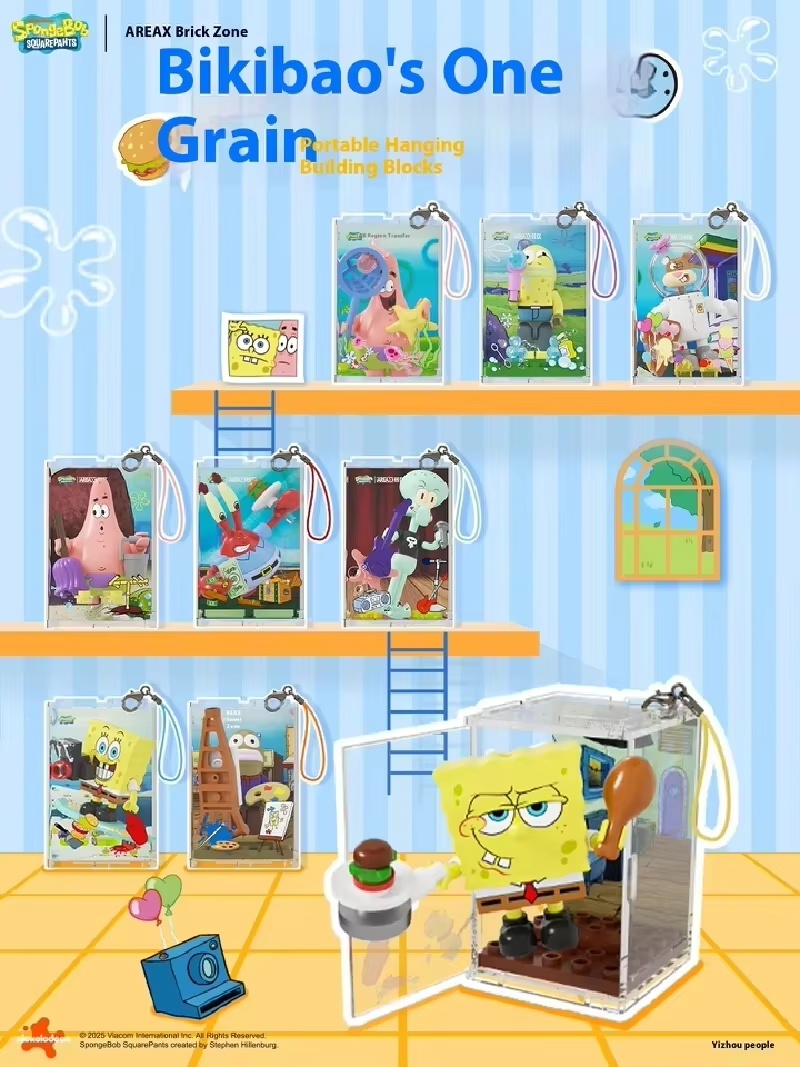 AREAX Genuíno SpongeBob Bikini - Building Block Mini avaliação e preço