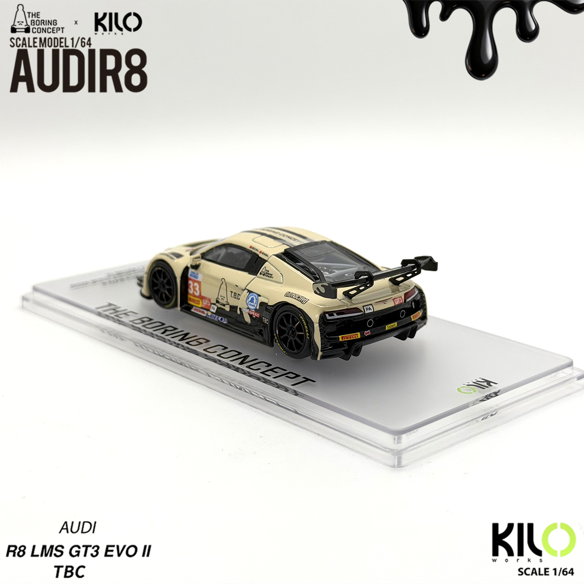 Kilo Works × TBC 1:64 Audi R8  - Die Cast Car 1 64 avaliação e preço