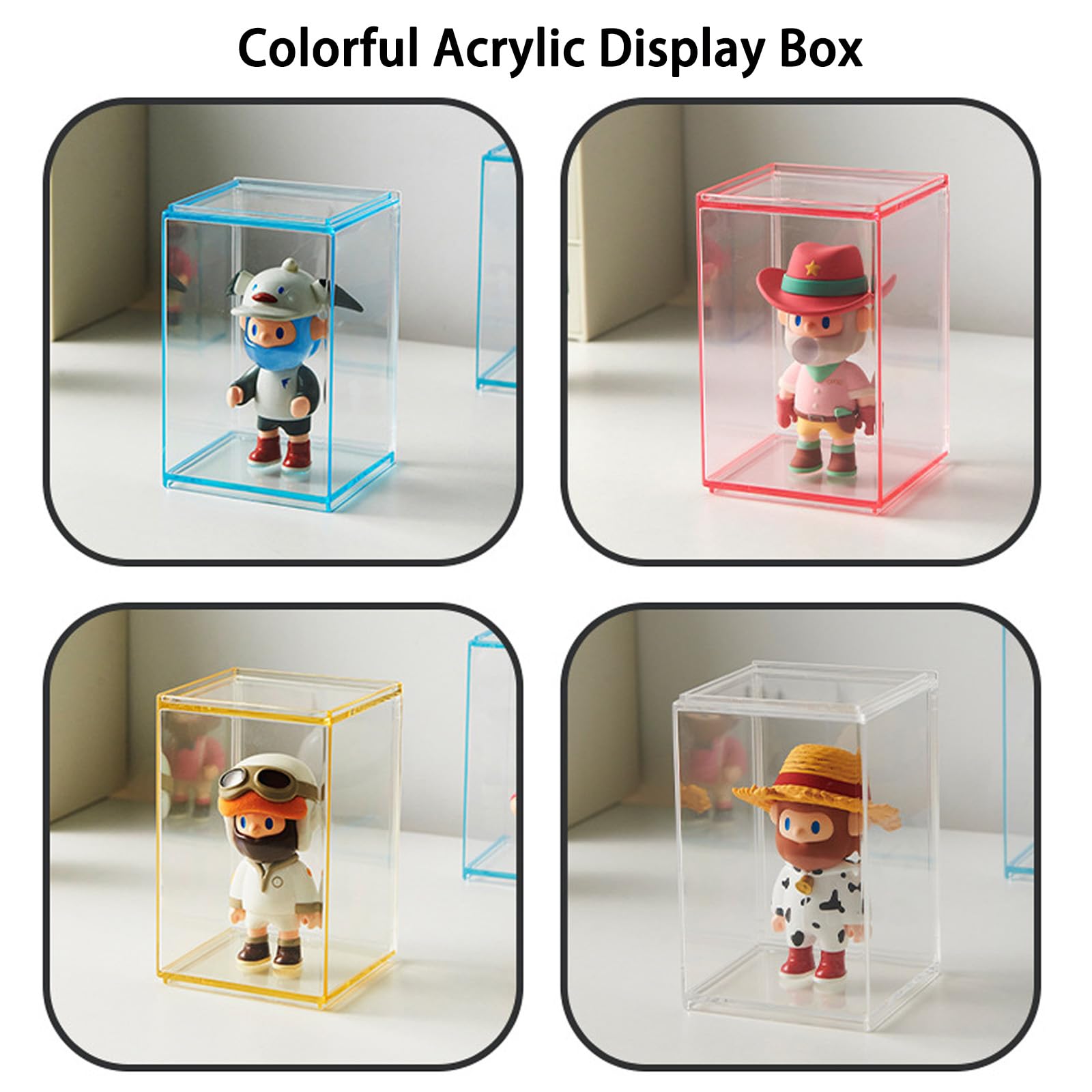 Figuras coloridas da vitrine a - Pop Display Shelf avaliação e preço