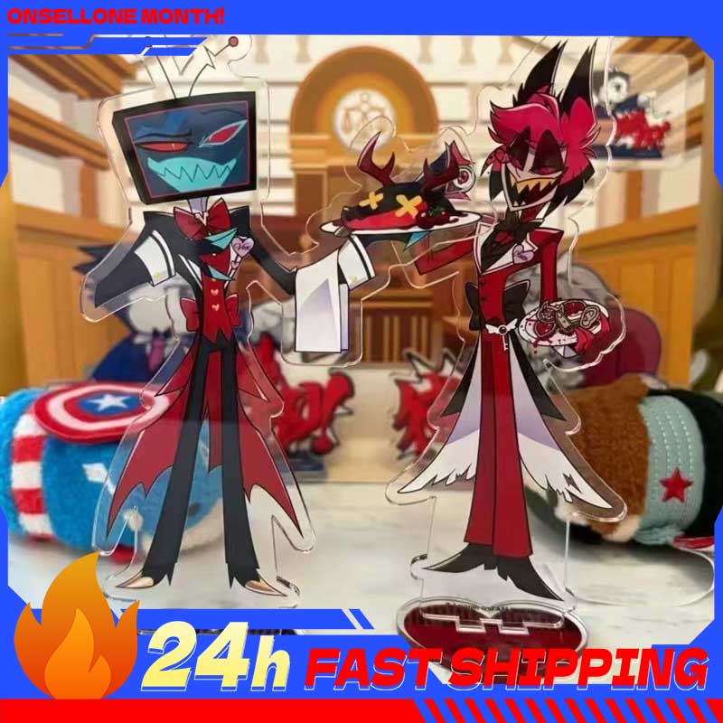 2 pçs hazbin anime periféricos - Figma Stand Set avaliação e preço