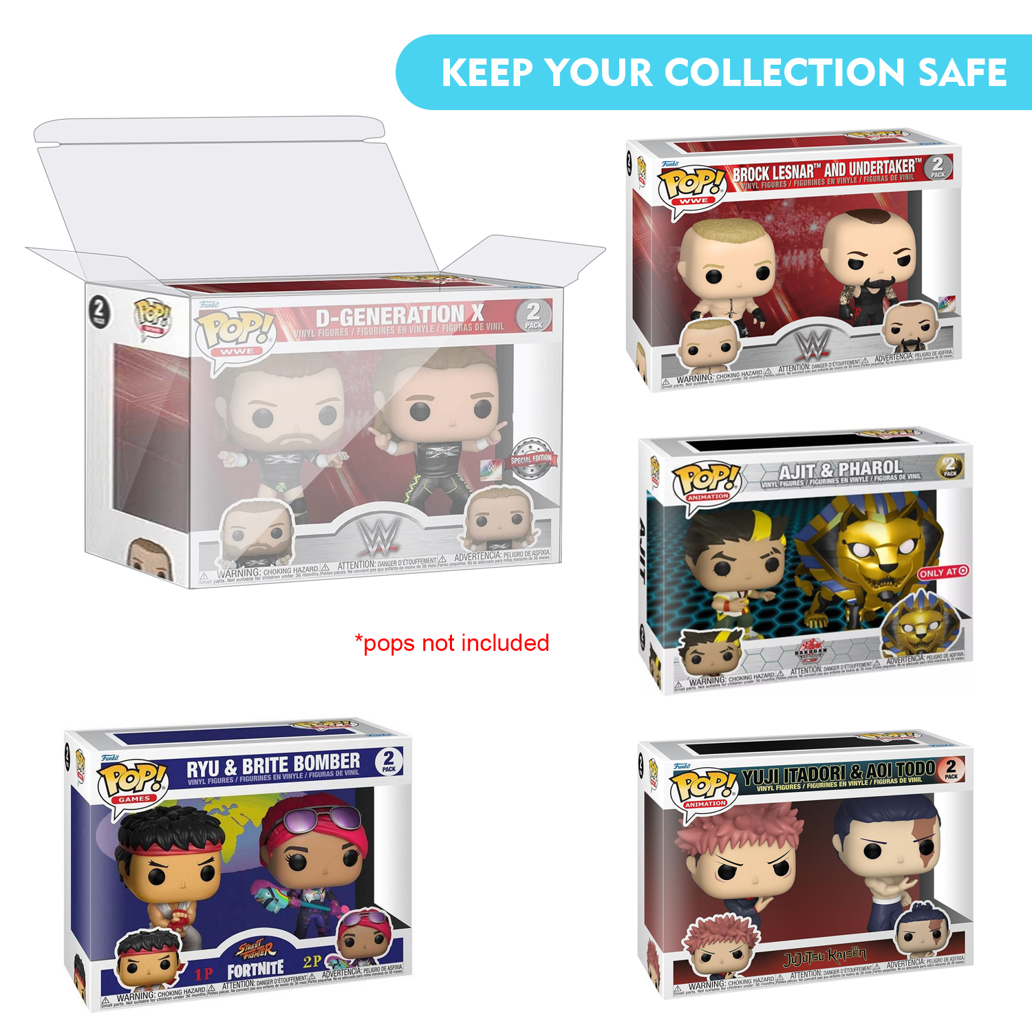 Higoplay 2 em 1 pacote capa pr - Funko Pop Protector avaliação e preço
