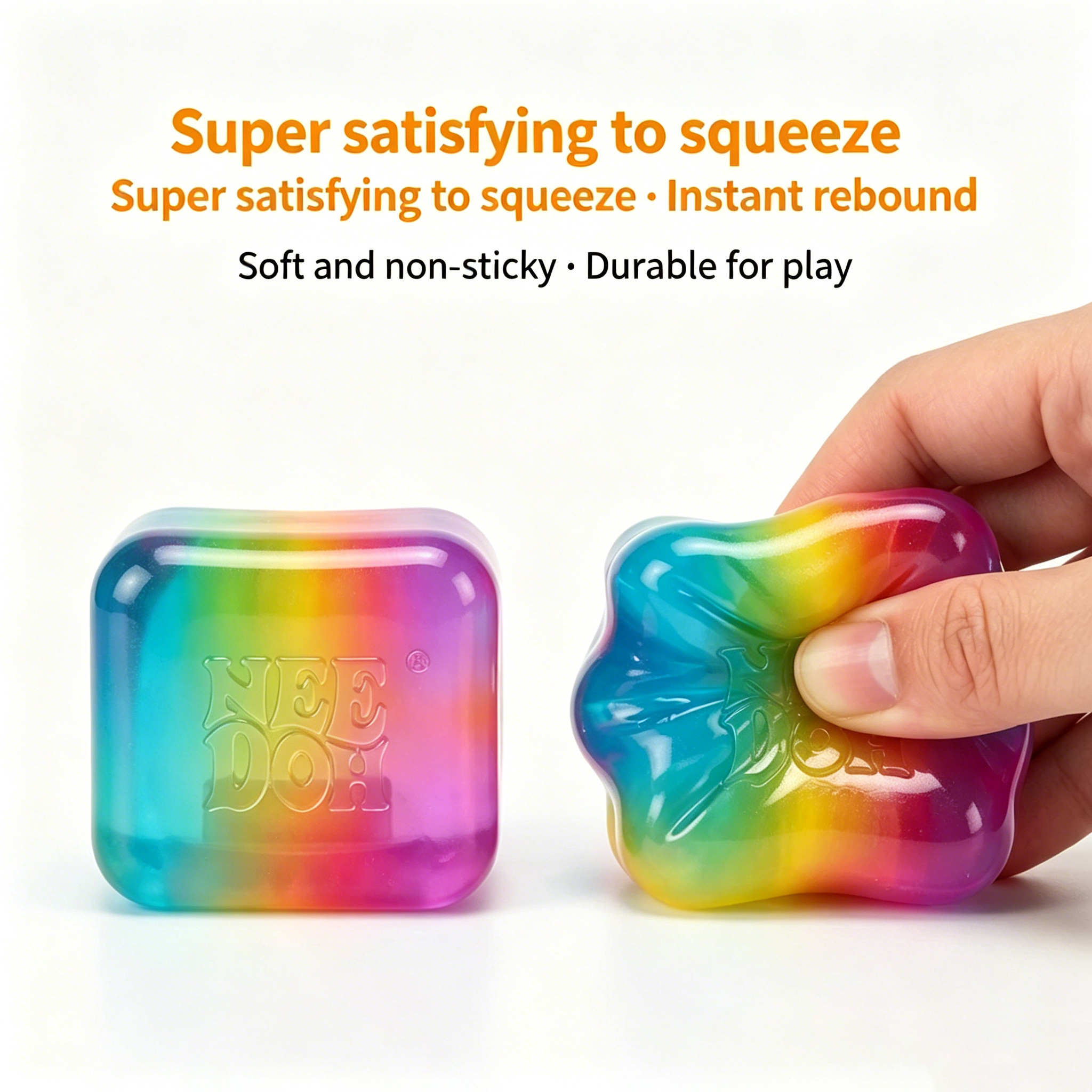 Schylling NeeDoh Rainbow Cube  - Fidget Cube Original avaliação e preço