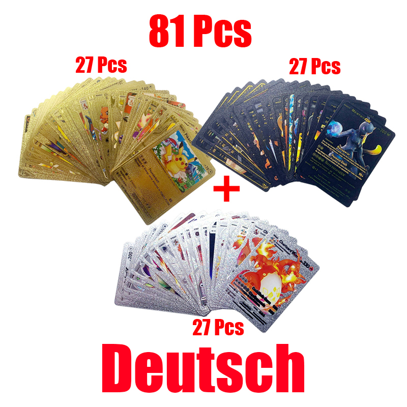 81-15 pçs cartões pokemon ouro - Pokemon Binder Card avaliação e preço