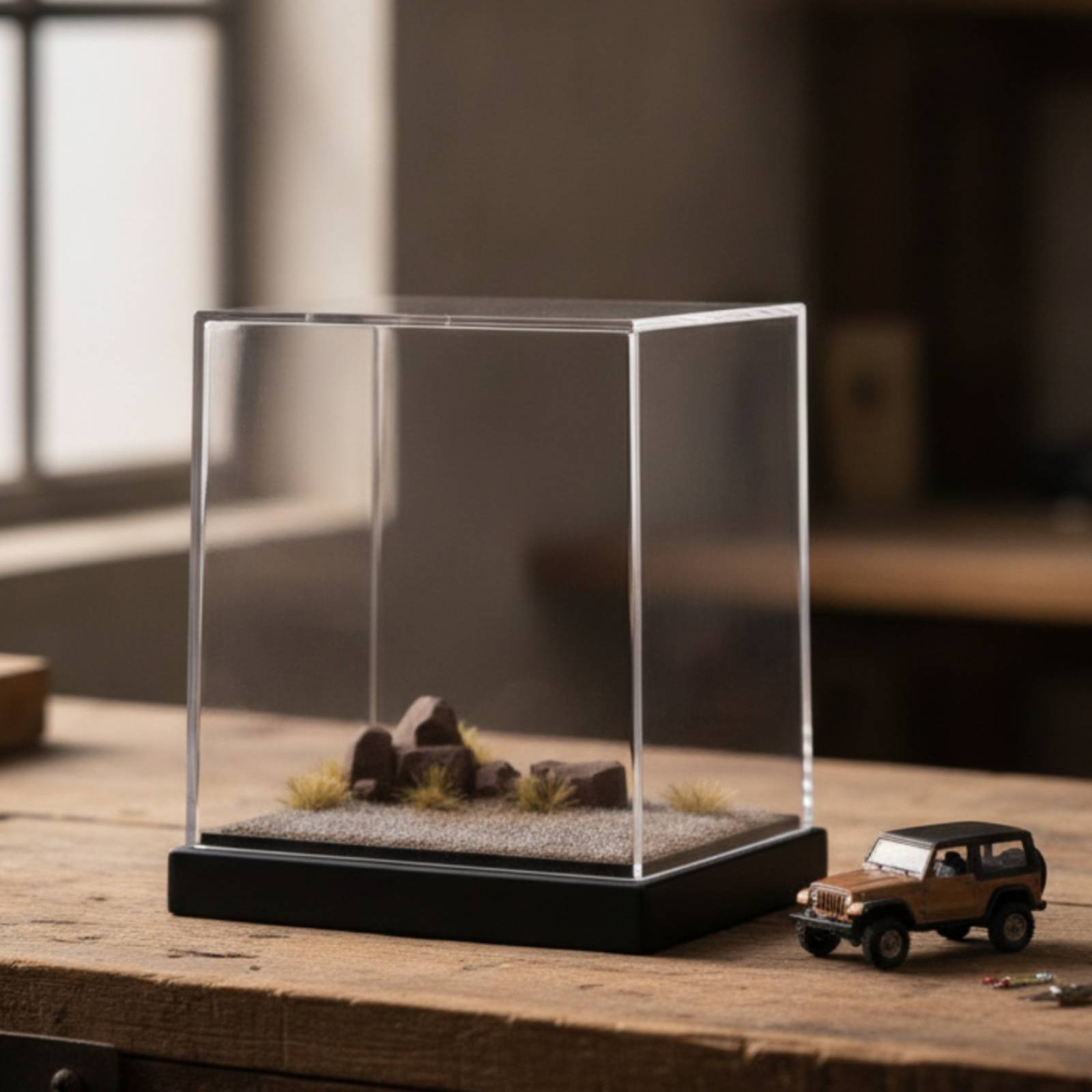 Base para Diorama com Tampa de - Display Case Acrylic avaliação e preço